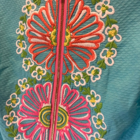 Lilly Pulitzer Blue Embellished Sleeveless Tank Top Dress - Picture 2 of 4